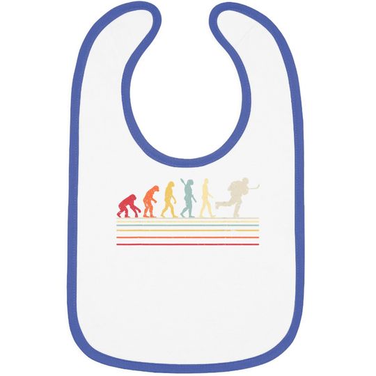 Ice Hockey Baby Bib. Retro Evolution Baby Bib For Hockey Player