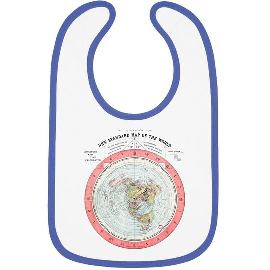 Flat Earth Theory World Map - Funny Conspiracy Theory Baby Bib Baby Bib