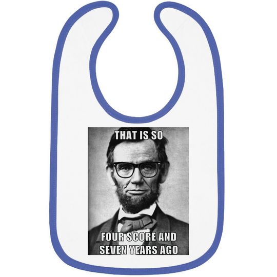 Funny Hipster Abraham Lincoln Baby Bib