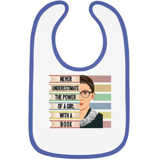Feminist Ruth Bader Ginsburg Rbg Quote Girl With Book Baby Bib