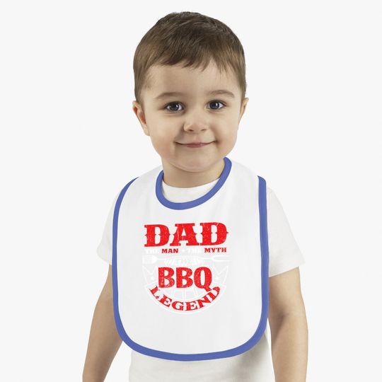 The Man The Myth The Bbq The Legend Smoker Grillin Dad Gifts Baby Bib