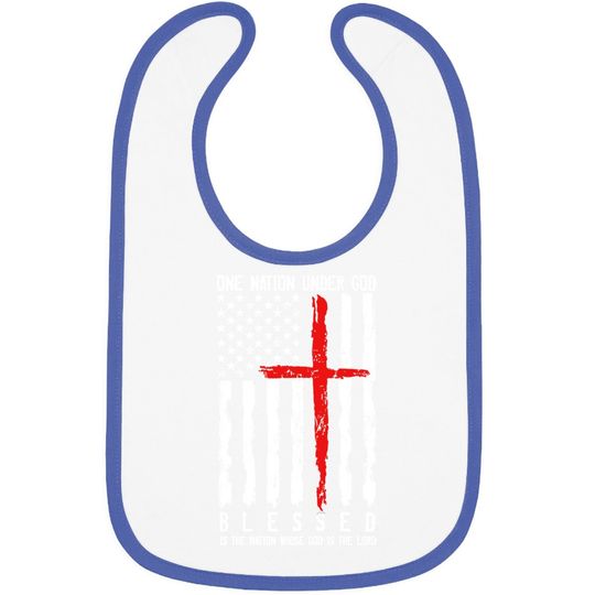 Patriotic Christian Bib "blessed" One Nation Under God