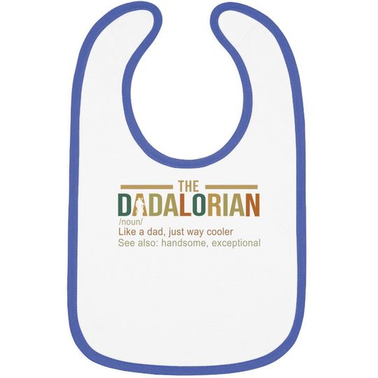 Agaoece Dadalorian Graphic Baby Bib Adult Father's Day Funny Tops Bib