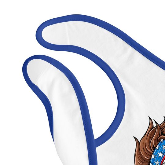 Patriotic Bald Eagle Mullet Usa American Flag 4th Of July Baby Bib