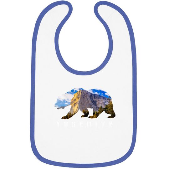 California Bear With Yosemite National Park Image Souvenir Baby Bib