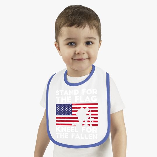 Patriotic Military Veteran American Flag Baby Bib