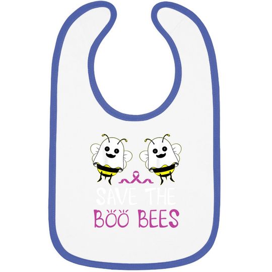 Save The Boo Bees Baby Bib Breast Cancer Awareness Halloween Baby Bib