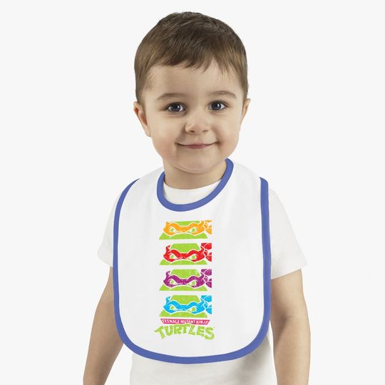 Teenage Mutant Ninja Turtles Paneled Faces Baby Bib