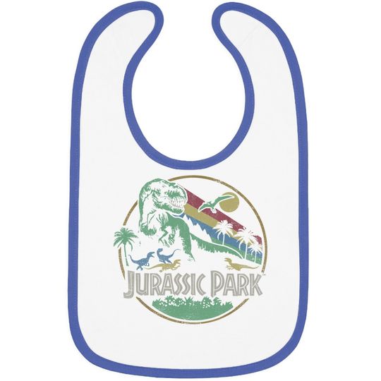 Retro Jurassic Park Darken  baby Bib