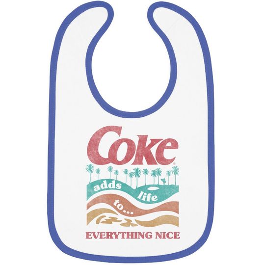 Discover Retro Coke Adds Life Surf And Sun Graphic Baby Bib