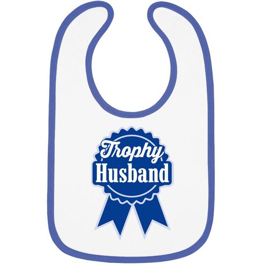 Trophy Husband Retro Ribbon Style Baby Bib