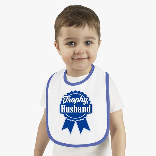 Trophy Husband Retro Ribbon Style Baby Bib