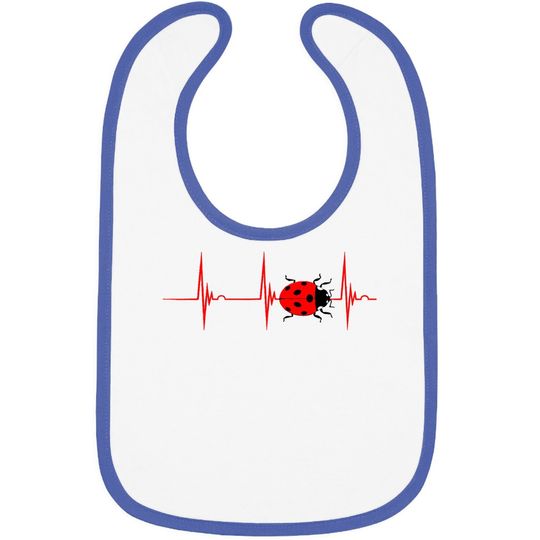 Ladybug Heartbeat Ekg Pulse Insects Bugs Entomology Baby Bib