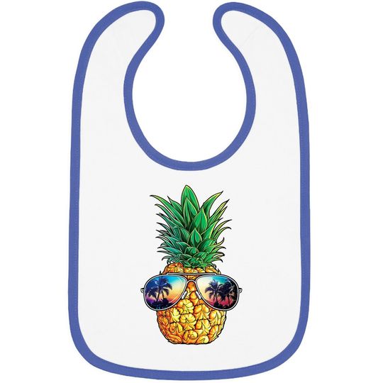 Pineapple Sunglasses Baby Bib Aloha Beaches Hawaiian Baby Bib