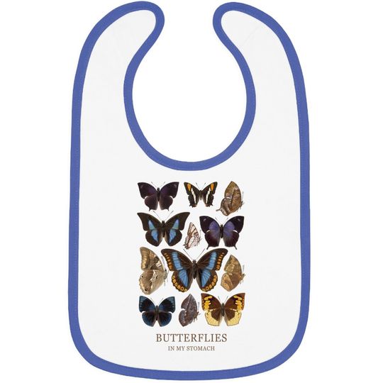 Meladyan Women&rsquo;s Butterfly Printed Graphic Loose Bib Short Sleeve Round Neck Loose Baby Bib Tops