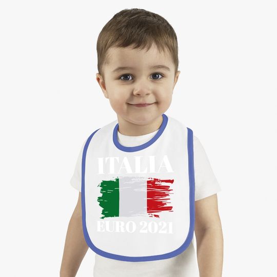 Italy Jersey Soccer 2021 Euro Design Baby Bib