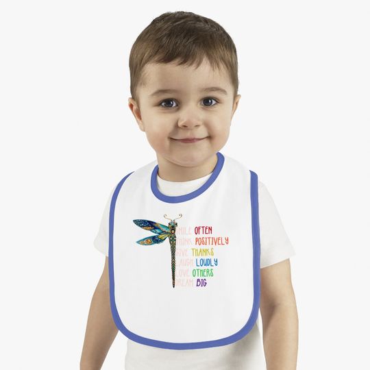 Motivation Inspiration Cute Dragonfly Baby Bib