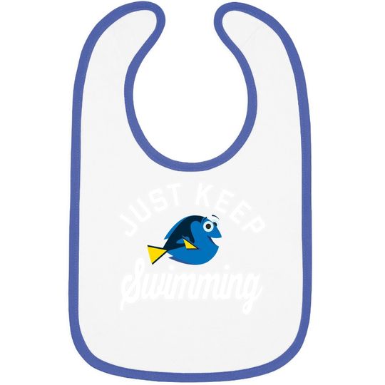 Finding Dory Keep Swimming Quote Baby Bib
