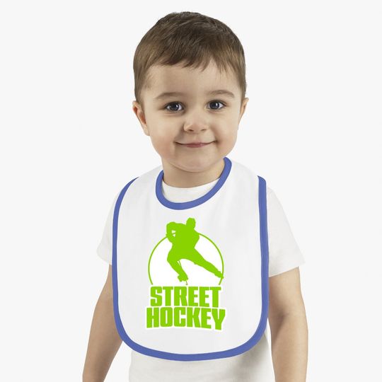 Street Hockey Player Baby Bib