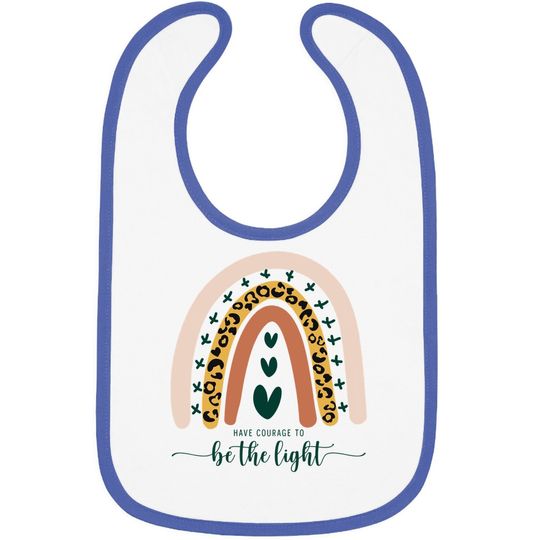 Be The Light Boho Rainbow Christian Scripture Religious Baby Bib