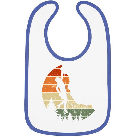 Retro Rock Climbing Vintage Climber Baby Bib