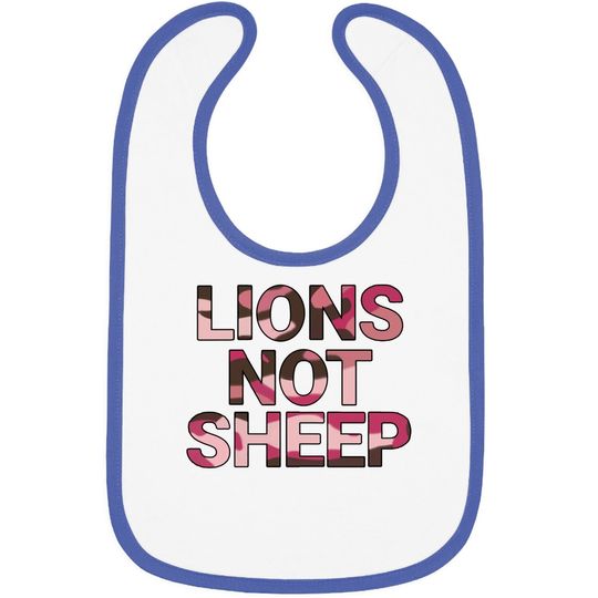 Lions Not Sheep Graphic Baby Bib