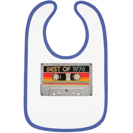 Best Of 1976 45th Birthday Gifts Cassette Tape Baby Bib