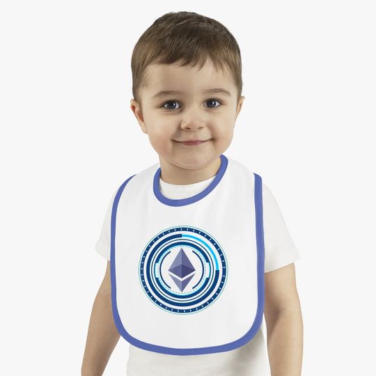Ethereum Eth Crypto Trader Space To Moon Rocket Freedom Gift Baby Bib