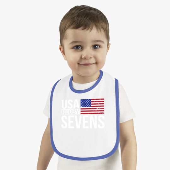 Usa Rugby Sevens 7s Proud Fans Of American Team Baby Bib