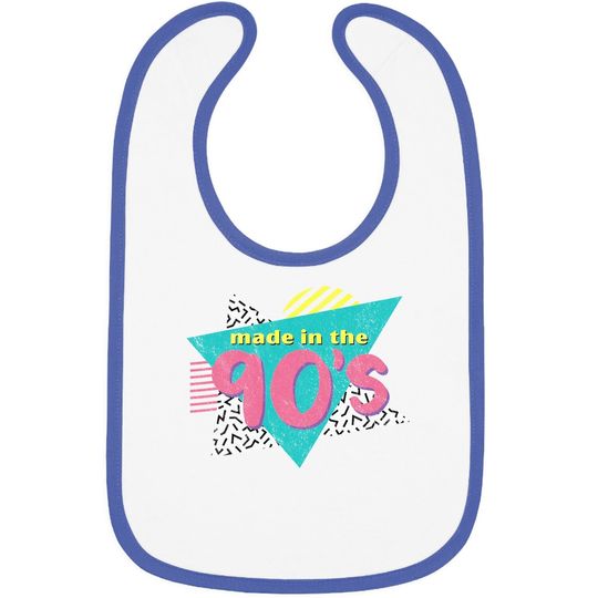 Made In The 90's Retro Vintage 1990's Birthday Baby Bib