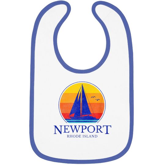 Vintage Newport Rhode Island Sailing Baby Bib