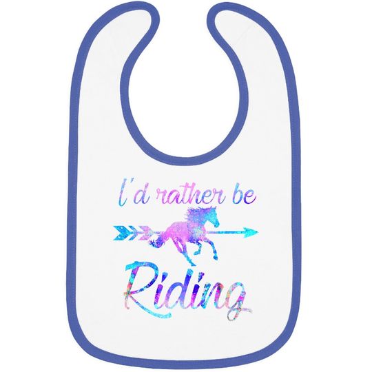 Horse Lover Gift Rather Be Riding Equestrian Bibn Girl Baby Bib