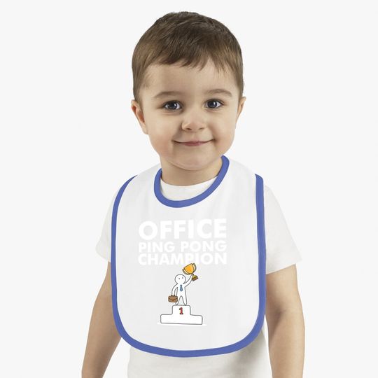 Office Ping Pong Champion And Table Tennis Baby Bib