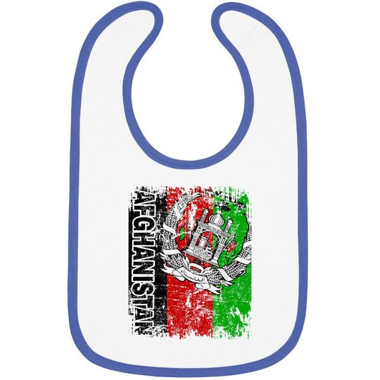 Vintage Afghanistan Flag Baby Bib