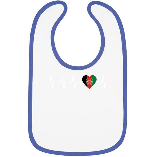 Afghani Heartbeat I Love Afghanistan Heart Flag Baby Bib