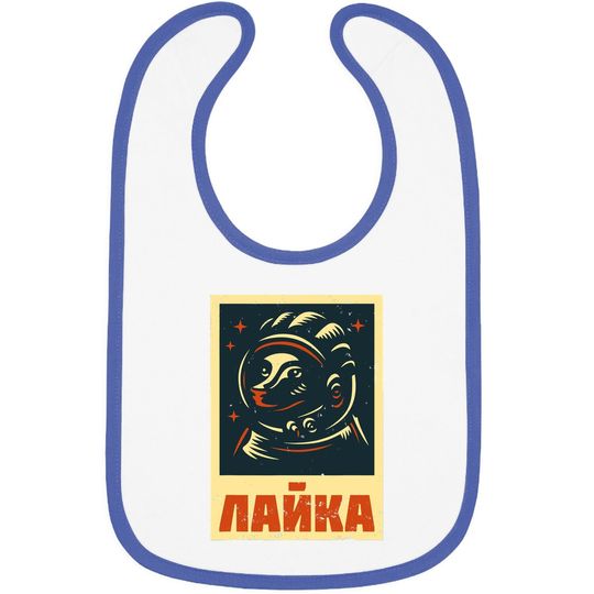 Laika Dog Sputnik Space Travel Baby Bib