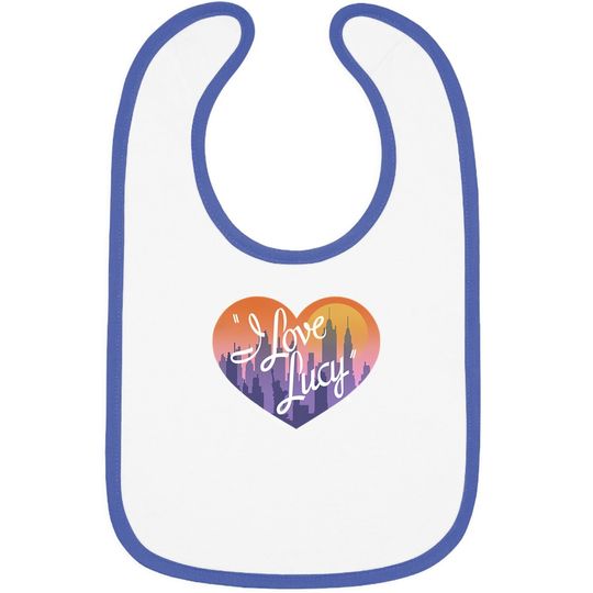 I Love Lucy Baby Bib City Logo Black Bib