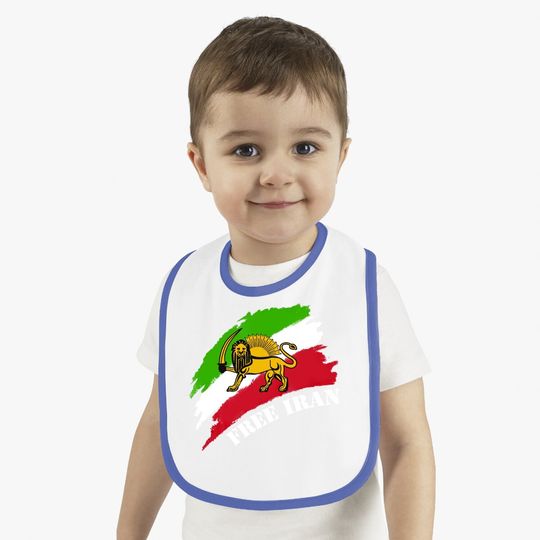 Free Iran Flag With Lion Baby Bib