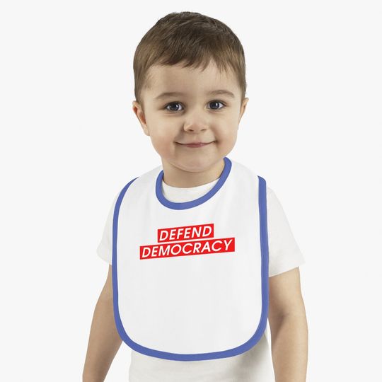 Defend Democracy Freedom Love Baby Bib