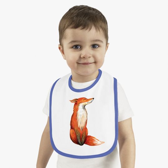 Watercolor Fox Baby Bib