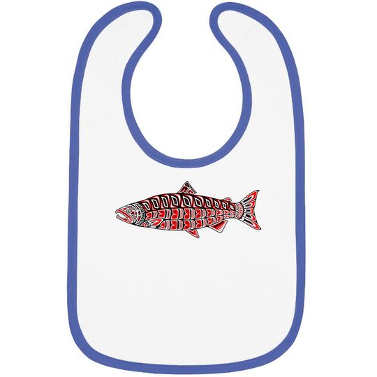 Salmon Native American Indian Pacific Northwest Coast Coho Baby Bib