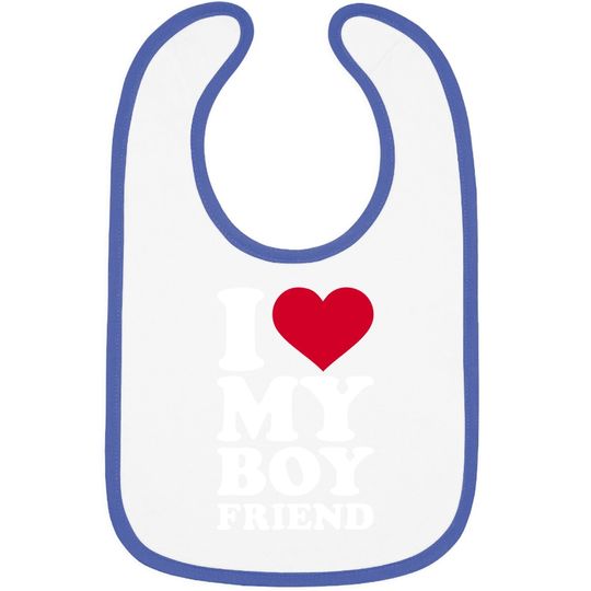 I Love My Boyfriend Baby Bib