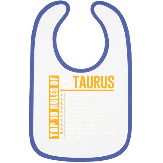 Top 10 Rules Of Taurus Zodiac Baby Bib