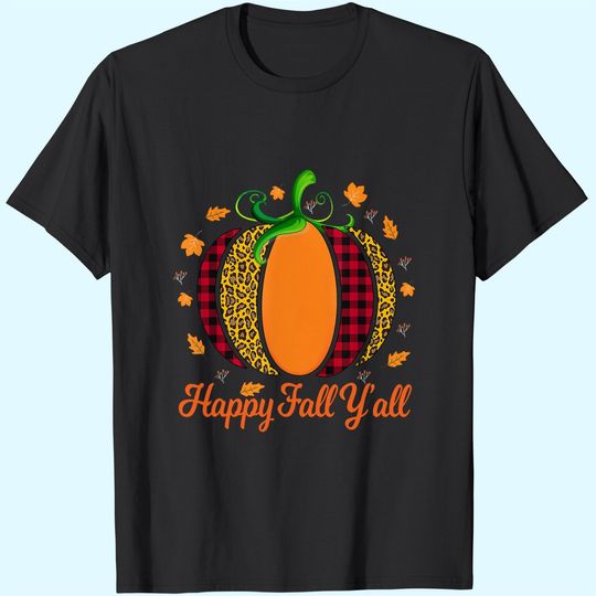 Happy Fall Y'all Autumn Season T Shirt