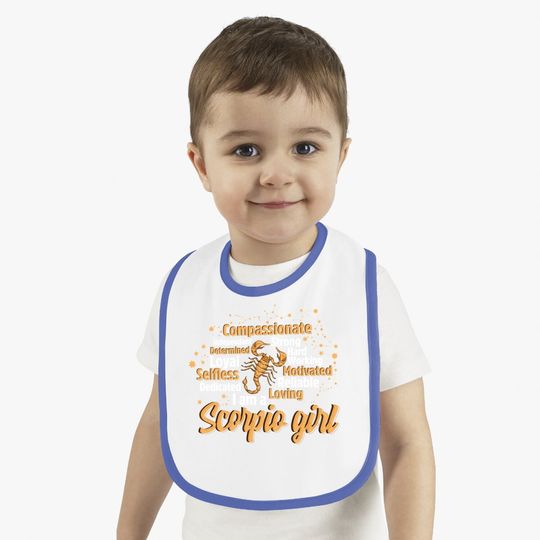 Scorpio Girl Birthday Astrology Zodiac Baby Bib