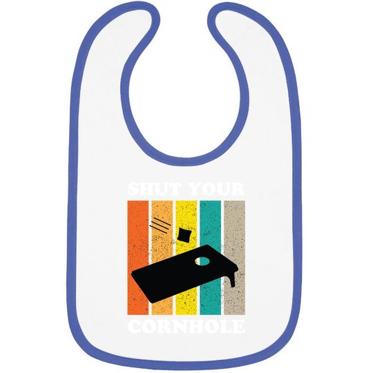 Shut Your Cornhole Team Champion Funny Cornhole Player Baby Bib