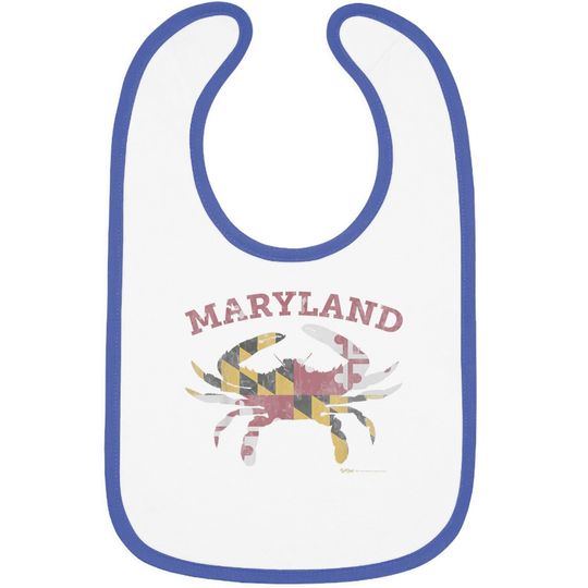 Maryland State Blue Crab Pride Flag Baby Bib