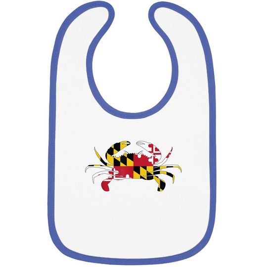 Maryland Crab State Pride Flag Baby Bib