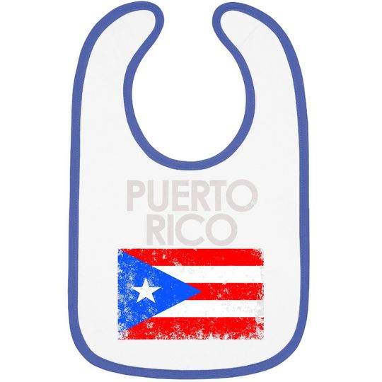 Vintage Puerto Rico Rican Flag Baby Bib