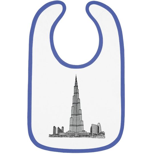 Dubai Uae With World's Tallest Building Burj Khalifa Baby Bib